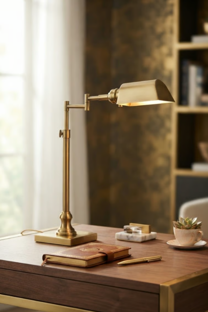 OBright antique brass pharmacy desk lamp
